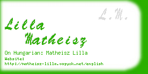 lilla matheisz business card